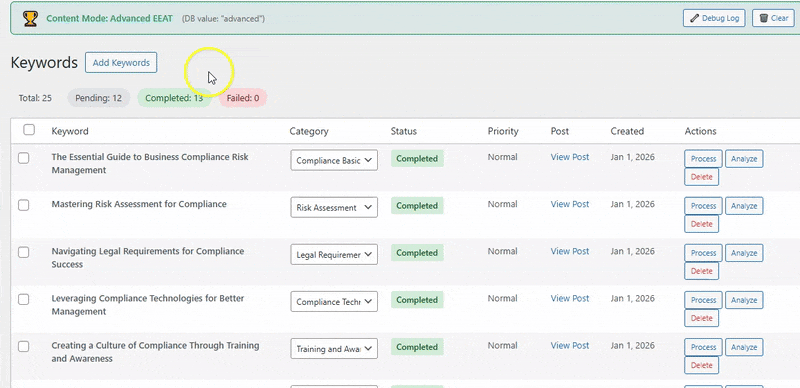 Step 3: Auto Write & Publish